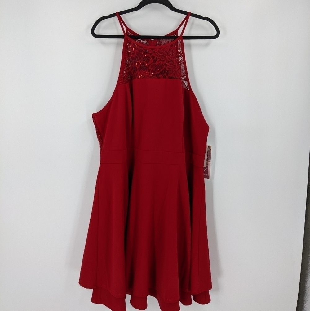 NWT EMERALD SUNDAE Lace Sequin Party Dress